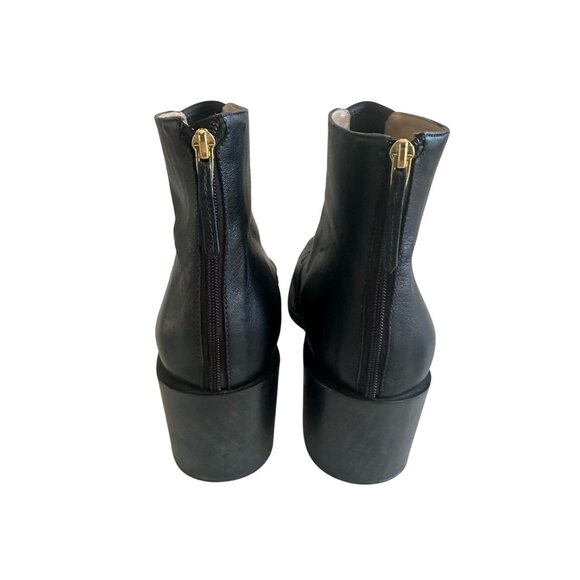 ALCACUZ Women's Black Leather RIding Style Boots Size 38 / US 8 - Picture 3 of 9